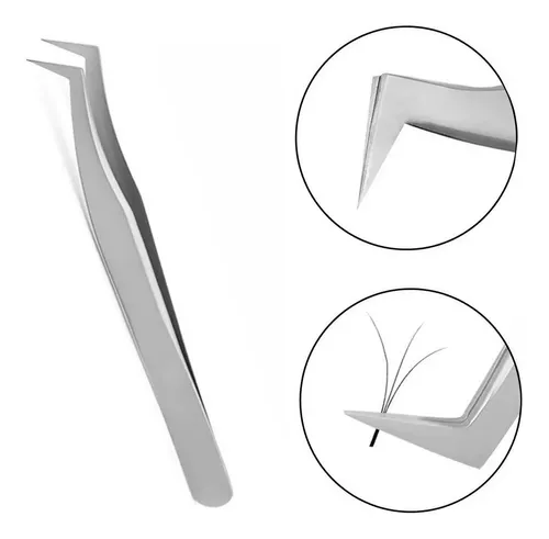 Pinza 3D Plateada Pestañas 