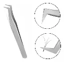 Pinza 3D Plateada Pestañas 