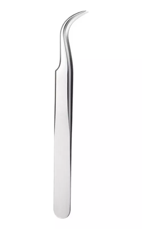 Pinza Curva Plata Pestaña