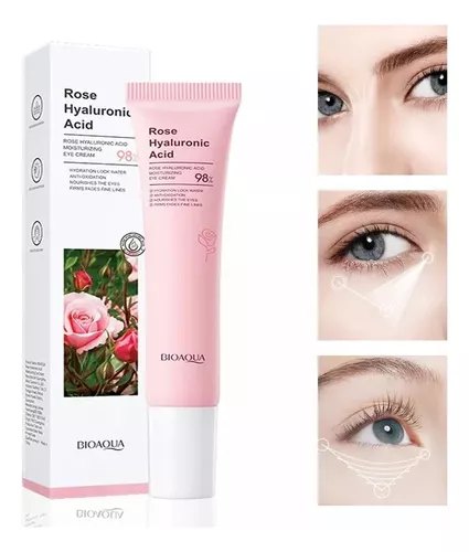 Crema Contorno de Ojos Con Extracto de Rosas Y Acido Hialurónico Bioaqua