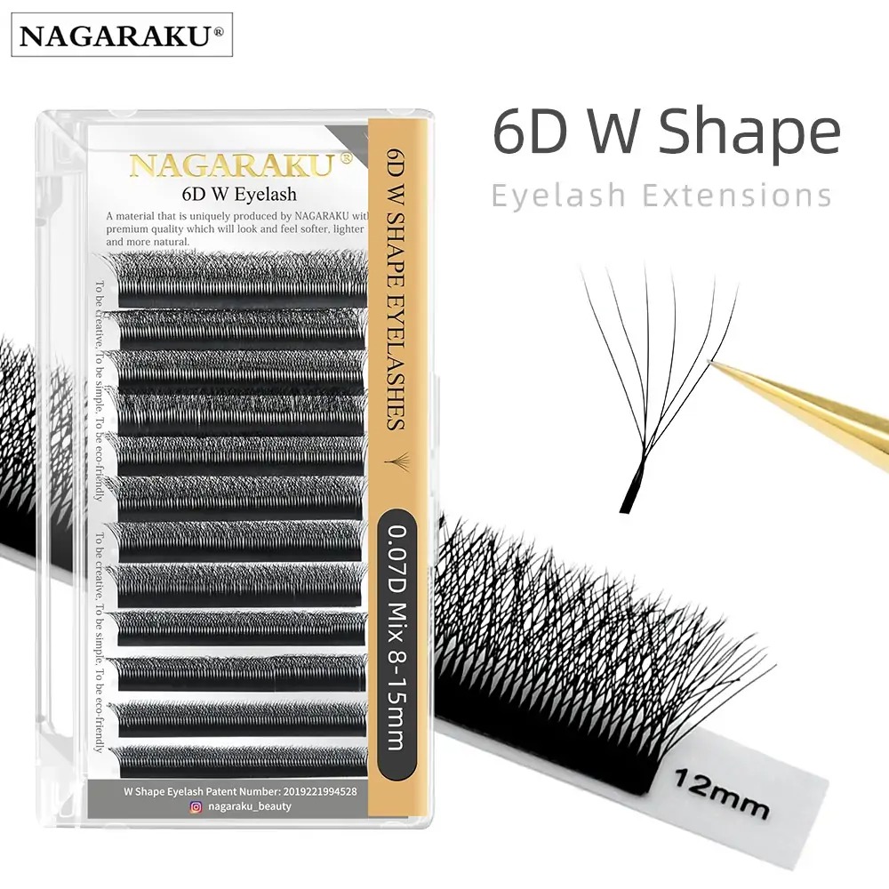 Pestañas Nagaraku tipo W 0.07  -D - 6D