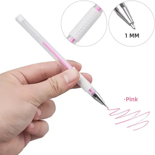 Marcador Rosado En Gel Para Diseño de Cejas Microblading