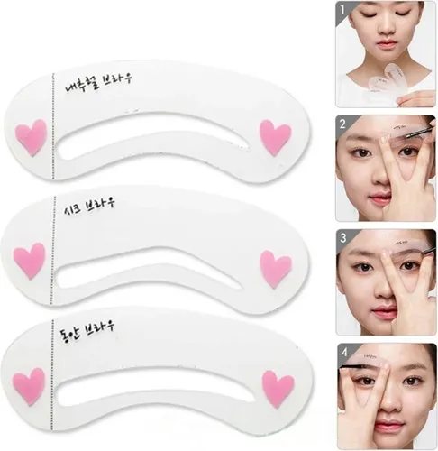 1 Set X3 Plantillas Para Cejas