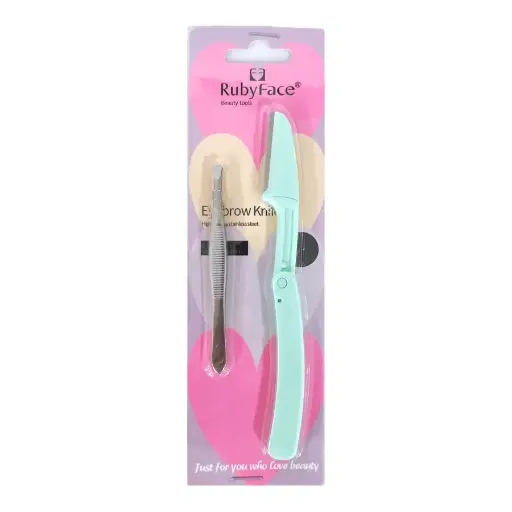 Set Pinza Depilador+Perfilador Cejas Ruby