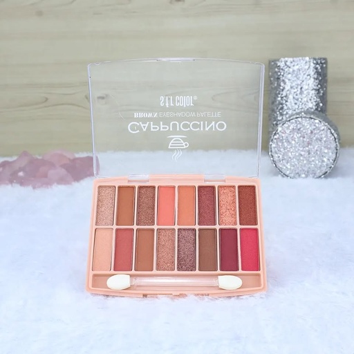 Paleta De Sombras Cappuccino 16 tonos