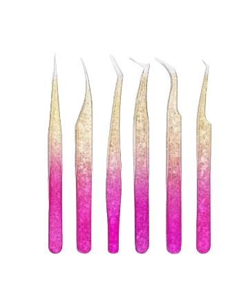 Pinzas Extensiones De Pestañas Brillantes 