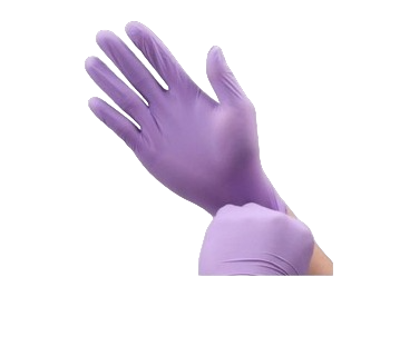 Guantes De Nitrilo Color Lila 