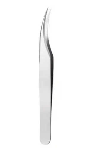Pinza Cóncava Plata Pestañas